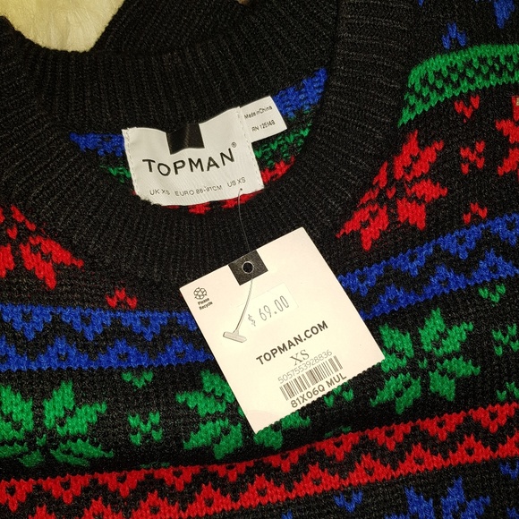 🔥HOST PICK NWT TOPSHOP Crewneck Snowflake Christmas Sweater - Picture 6 of 7